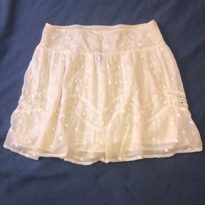 Lucky Brand White Eyelet Skirt Size M